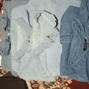 George 3XL men's button down blue relaxed shirts, various colors please specify